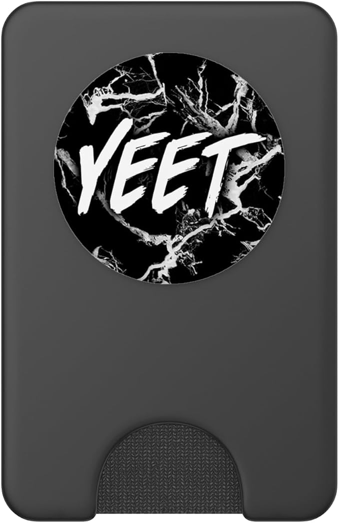 Cool Yeet Saying Design Funny Pop Up Gift for Kids on Black PopSockets Adhesive PopGrip