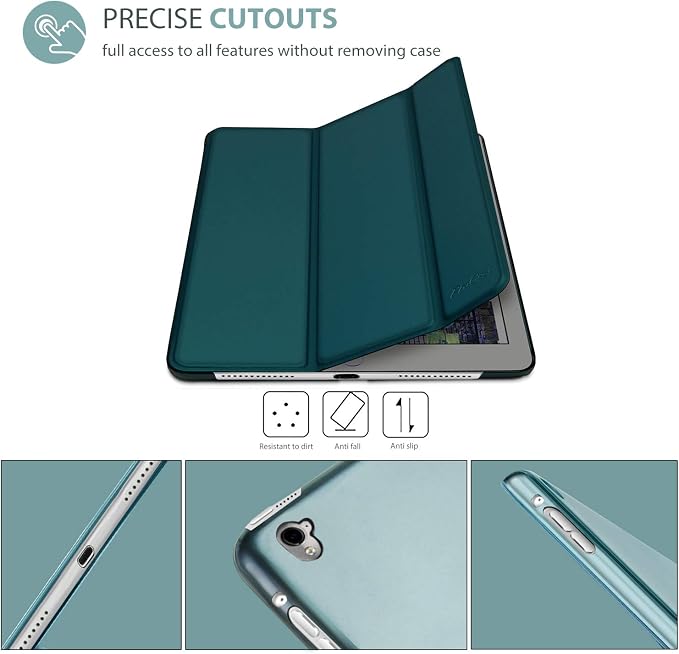 ProCase Smart Case for iPad Pro 9.7 Inch 2016 -Black | Ultra Slim Lightweight Stand Shell with Translucent Frosted Back Cover for iPad Pro 9.7”(A1673 A1674 A1675)