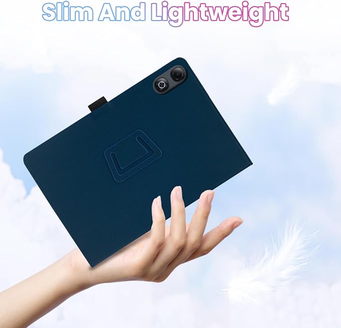 Case for DOOGEE Tab G6 Max 13.4-Inch TabletShockproof PU Leather Cover with Hand Strap Two-Fold StandCompatible with Tab G6 Max 13.4 Android Tablet (Black)