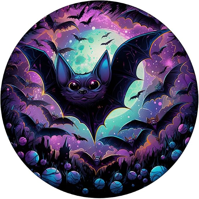 Gothic bat Spooky Bats in Front of Moon at Night PopSockets Adhesive PopGrip