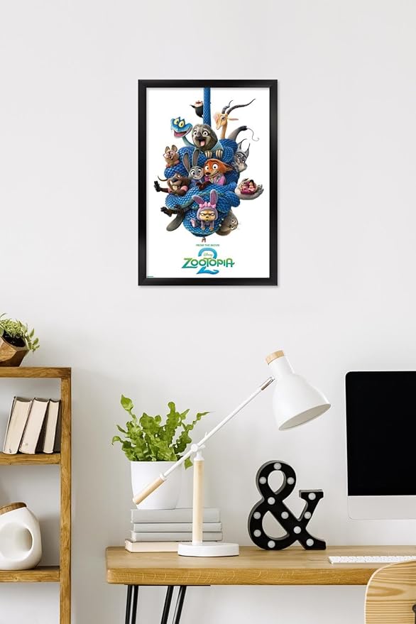 Disney Zootopia 2 (2025) - Group One Sheet Wall Poster, 22.4L" x 14.7W", Black Framed Version