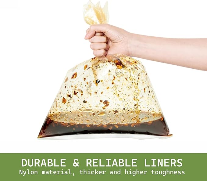 WZHSBSAQ Slow Cooker Liners, 60 Cooking Bags, Large Disposable Pot Liner Plastic Bags for 3QT to 8QT Slow Cookers, 13 in. x 21 in.