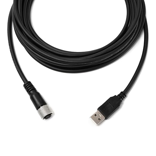 Industrial M12 4 Pin A Code Female to USB 2.0 Male Data Connection Cable High Flex Shielded Moulded IP67 Waterproof Cable