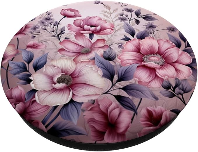 Vintage Pink Wildflower Flower Lover Tropical Garden PopSockets PopGrip for MagSafe