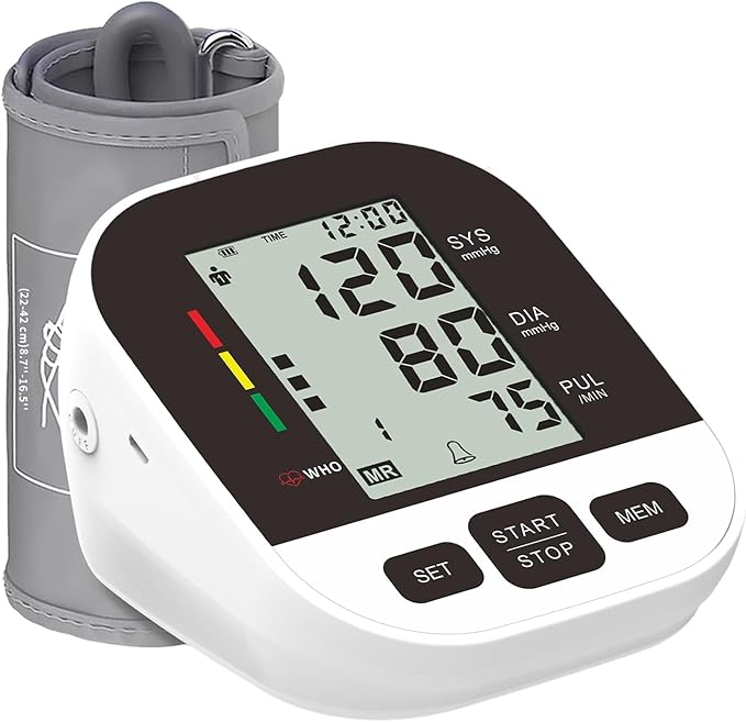 CardioVantage Blood Pressure Monitor for Home Use, Upper Arm Blood Pressure Machine with Large Cuff (8.7’’-16.5’’), Automatic BP Cuff with Large Screen, 2 User, 198 Memories