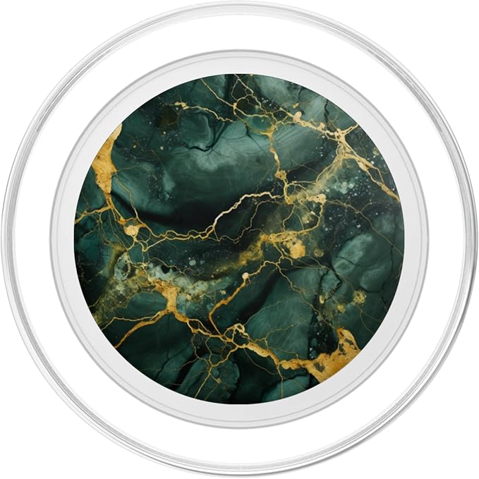 Elegant Jade Deep Green Natural-Marble Pattern PopSockets Adhesive PopGrip