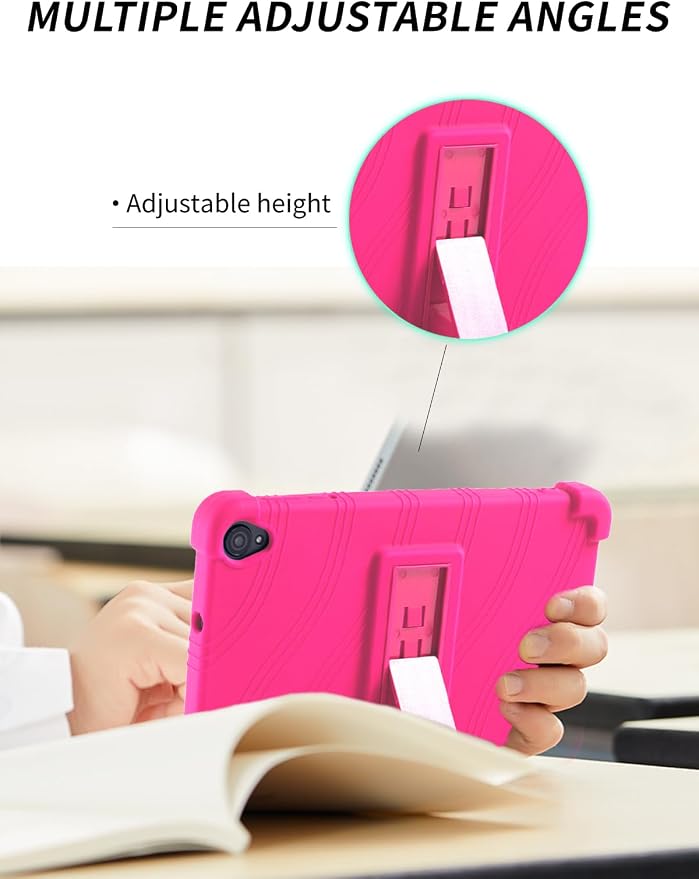 Case for Callsky-Tab Ctab 8 Android Tablet 8 Inch，WUNIAK Shock Proof Lightweight Stand Rubber Shell Protective CoverKids Friendly Soft Silicone Adjustable Stand CoverBlack