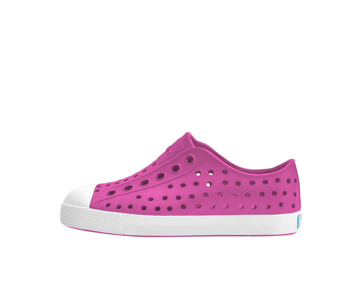 Native Shoes Unisex-Kids Jefferson Sneakers, Samba Pink/Shell White, 8 Toddler