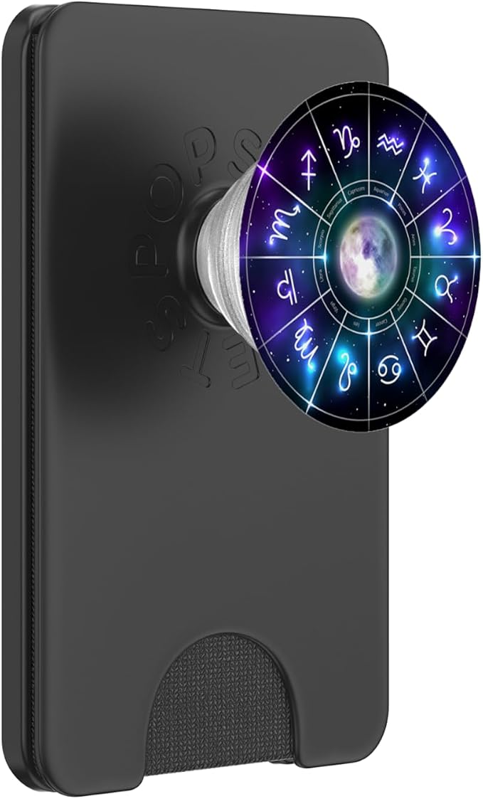 Zodiac Astrology Wheel Star Sign Symbol Astrology Birth Grip PopSockets Adhesive PopGrip