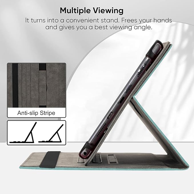 Universal 11 12 Inch Android Tablet CaseMulti-Angle Viewing Stand Stylus Holder Cover for 11-12 Touchscreen TabletBlack