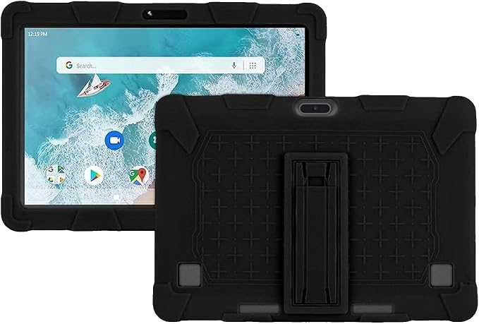 Case for ZZB ZB10 / JUNYANG Tablet 10.1 inchSoft Silicone Protector CoverKids FriendlyAdjustable Stand Tablet Cover4 Corners Thicken ShockproofBlack