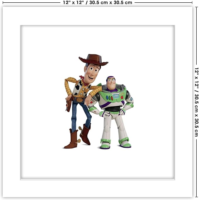 Trends International Gallery Pops Disney Pixar Toy Story 4 - Buzz and Woody Wall Art Wall Poster, 12.00" x 12.00", White Frame Version