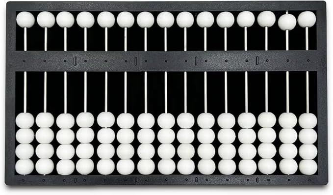 The Blind Abacus - Professional 15-Row Braille Learning Tool with Tactile Signs, ABS Material - Ideal for Math Concept Learning (14+ Years Old and Above to use)
