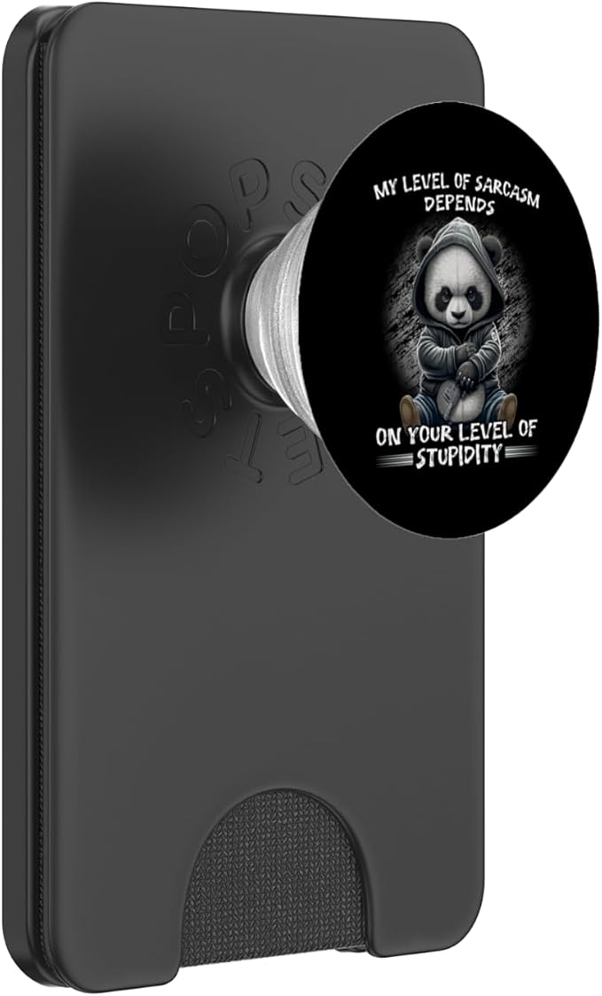 My Level of Sarcasm Depends Funny Sarcastic Quote PopSockets PopWallet for MagSafe