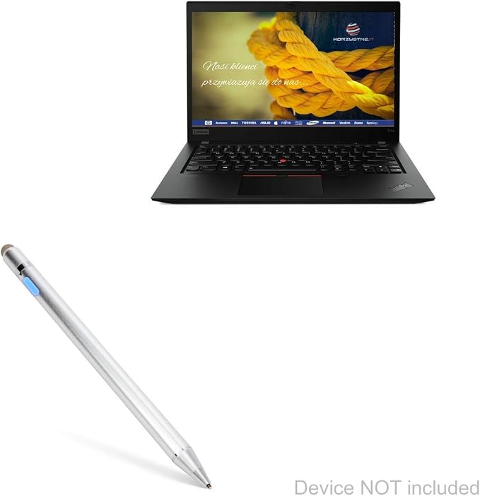 BoxWave Stylus Pen Compatible with Lenovo ThinkPad T14s (14in) - AccuPoint Active Stylus Electronic Stylus with Ultra Fine Tip - Metallic Silver