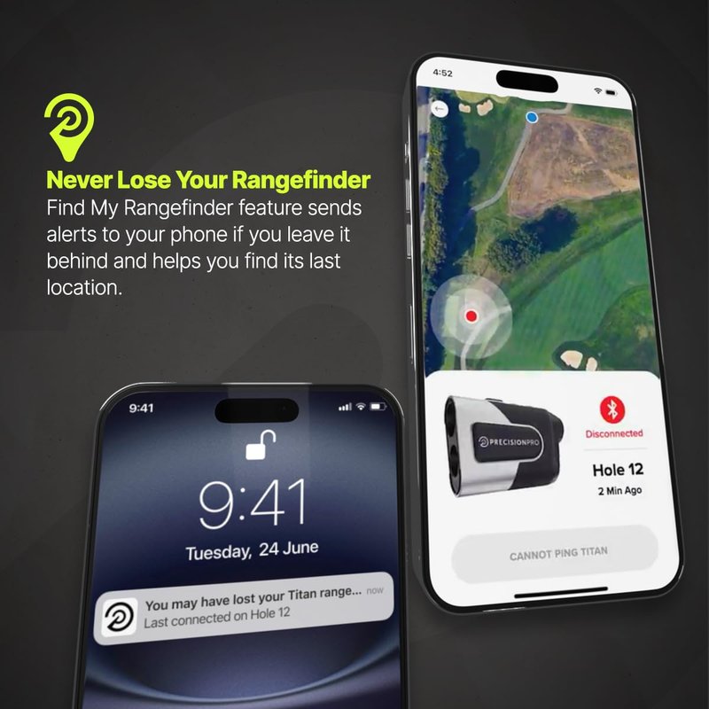 Precision Pro Titan Elite Golf Range Finder with GPS. Golf Range Finder with Built in GPS, Distances, Slope Switch, Magnetic Grip, Waterproof, Tournament Legal, 999 Yard Range
