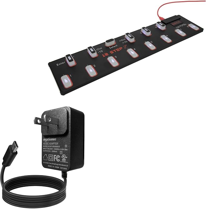 BoxWave Charger Compatible with Keith McMillen Instruments 12 Step2 - Wall Charger Direct (15W) Rapid Charge Your Device with Built-in 3ft Cable