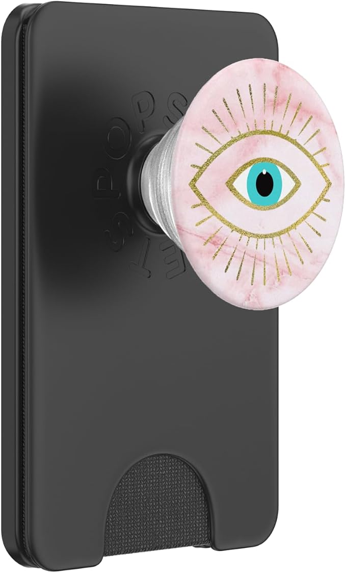 Yellow Evil Eye Pink White PopSockets Adhesive PopGrip