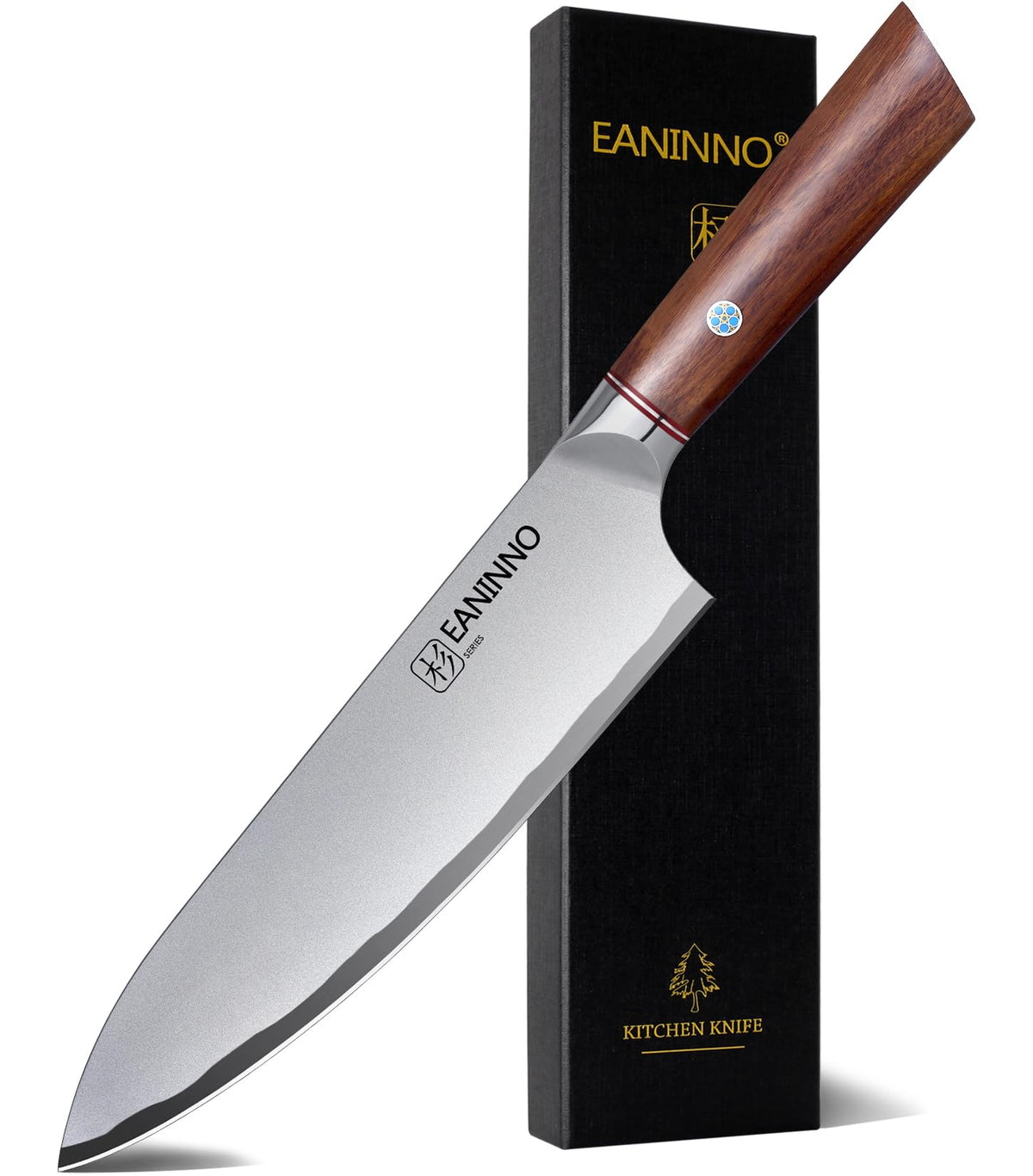 EANINNO Chef Knife 8 inch Kitchen Japanese High Carbon Steel Sharp Knife