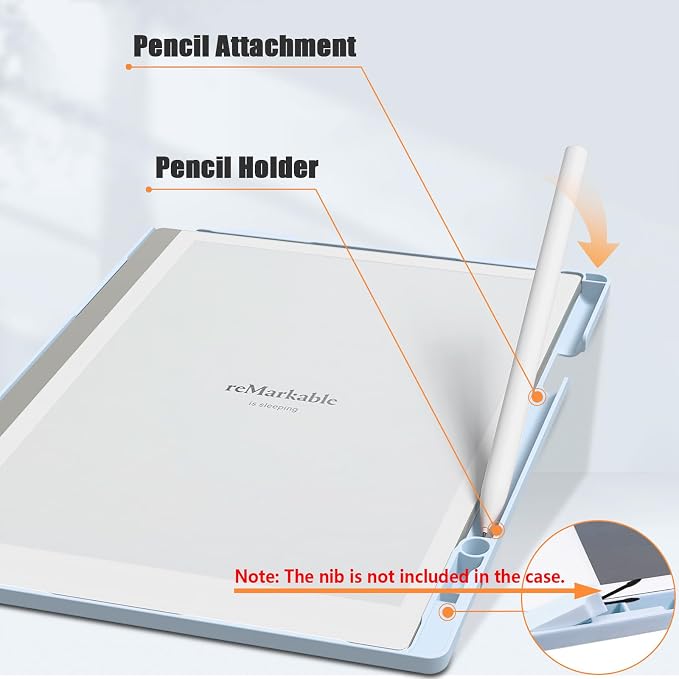 E NET-CASE Case for Remarkable 2 Paper Tablet - Business Design Protective Stand Cover with Pen Holder/Hand Strap/Carrying Shoulder Strap &amp Auto Sleep/Wake for 10.3 2020 Released (Green)