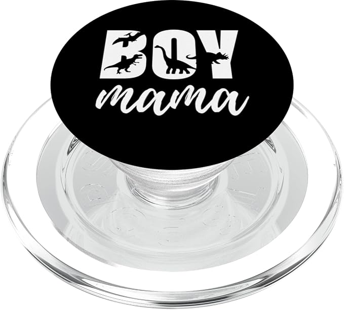 Boy Mama Saurus Mom Mommy Dinosaur Dino Trex Mother Women PopSockets Adhesive PopGrip