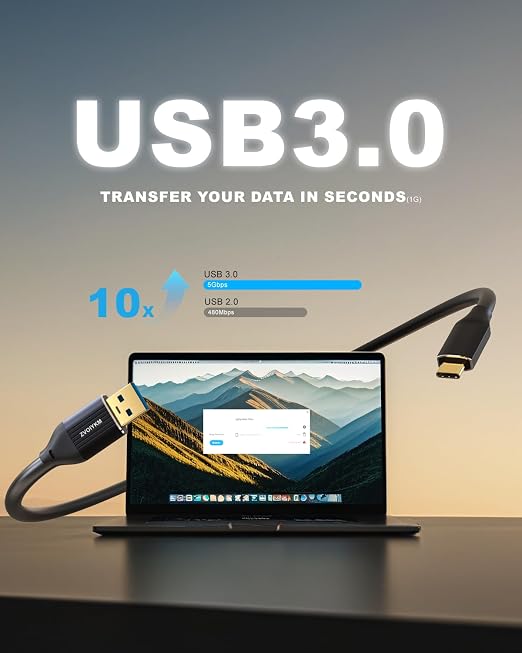Active USB 3.0 A to C Cable 100FT(30M) Built-in Signal Booster Chip for 5Gbps High-Speed Data in-Wall Rated USB 3.0 Extension Cord for VR Surveillance Gaming Videoconference PC and More