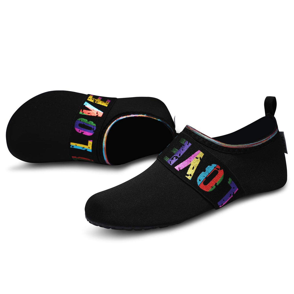 VIFUUR Water Sports Unisex Shoes LoveBlack - 7.5-8.5 Women/6-7 Men