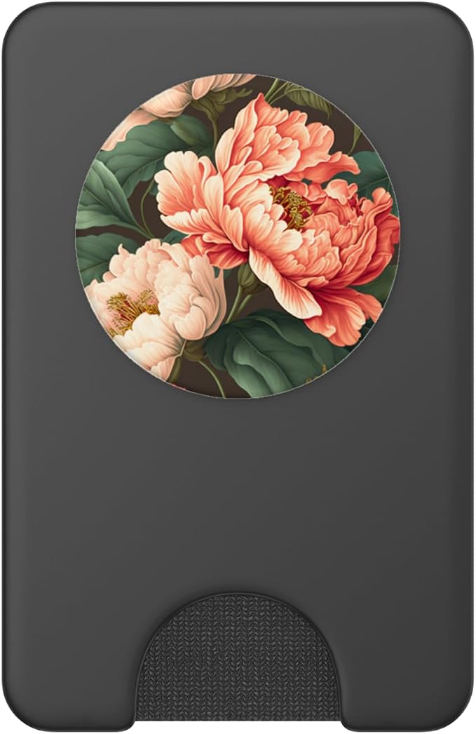 Vintage Peony Inspired Flower Plant Lover Funny gardening PopSockets Adhesive PopGrip