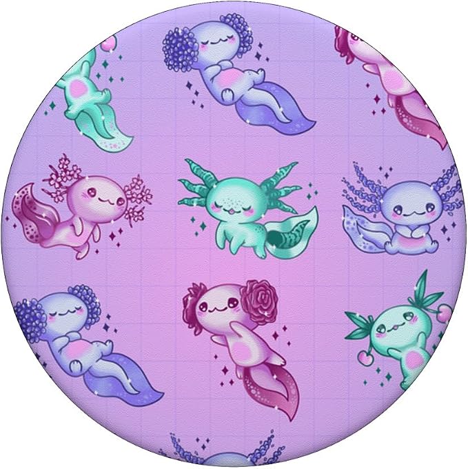 Axolotl Pattern PopSockets Adhesive PopGrip