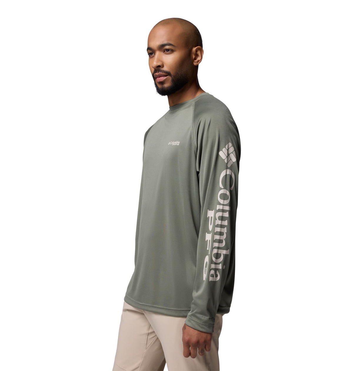 Columbia Men's PFG Terminal Tackle Long Sleeve Fishing Shirt, Cypress/Dark Stone Logo, 4X