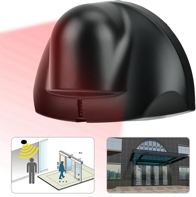 Automatic Door Motion Sensor Request to Exit PIR, 12-24V Microwave Autodoor Sensor 24.125Ghz for Elevator, Adjustable Kit