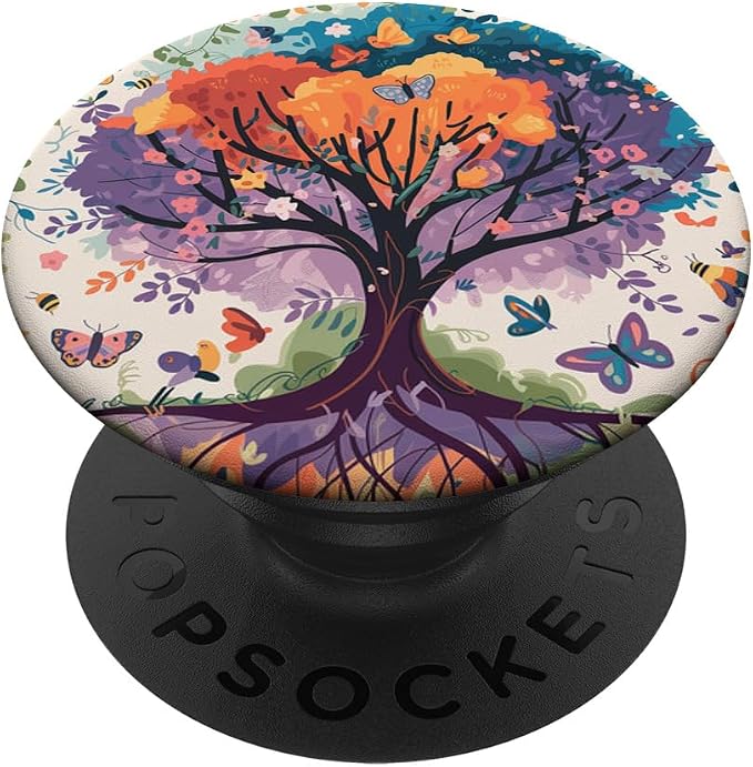 Vibrant Tree of Life | Colorful Watercolor Design PopSockets PopWallet for MagSafe