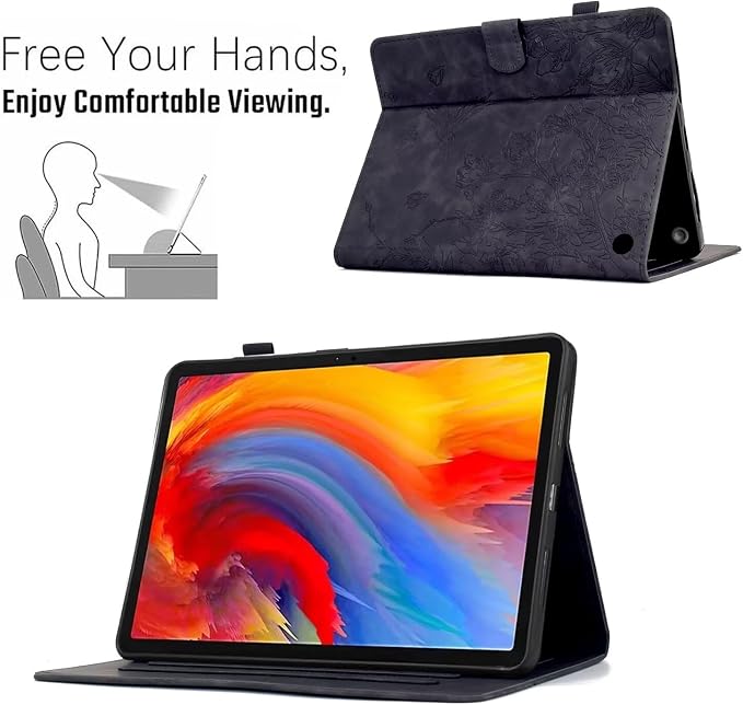 Case for Kindle Fire HD 10 &amp Fire HD 10 Plus 13th/11th Generation 2023 2021 | Synthetic Leather Flip Folio Stand Cover with Auto Wake/Sleep for Kindle Fire HD 10 &amp Fire HD 10 Plus Beach