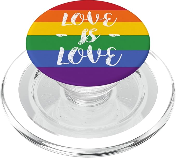 LGBT Pride Rainbow Flag Love is Love PopSockets Adhesive PopGrip