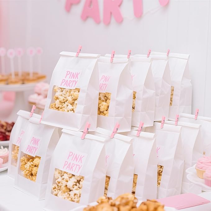 200PCS Pink Plastic Clothes Pins for Girl/Boy Baby Don't say Baby Shower Games, DIY Crafts, Photos 1.35 Inch Small Mini Pins, Tiny Clips for Laundry & Picture Displays Gender Reveal Party Decorations