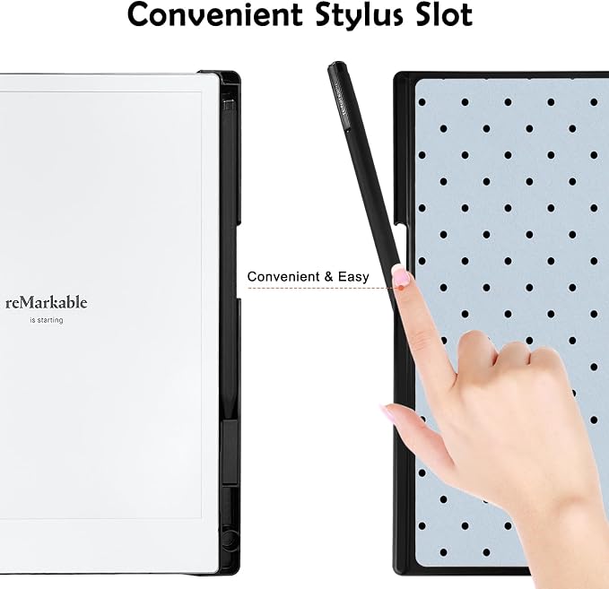 Case for Remarkable 2 Paper Tablet 10.3 2020 ReleasedLightweight and Hard Back Shell Protective Book Folio Cover with Built-in Pen HolderComes with Remarkable 2 Pen Tips.