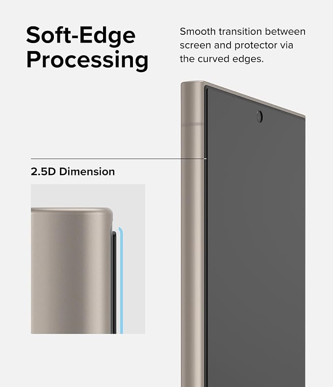 Ringke for Samsung Galaxy A35 5G Screen Protector [Easy Slide 2 Pack] | Easy Installation with Alignment Tool Case Friendly Premium 9H Hardness Tempered Glass