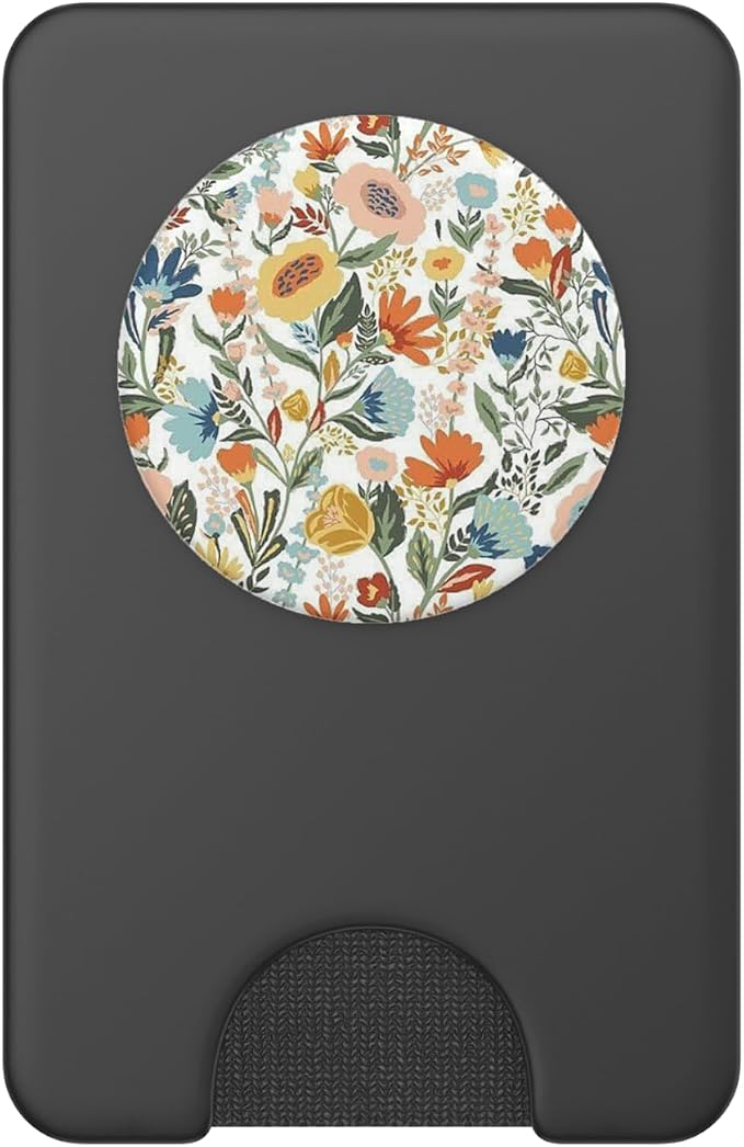 Cute Floral Teal Hibiscus Pattern On White Pop Mount Socket PopSockets Adhesive PopGrip