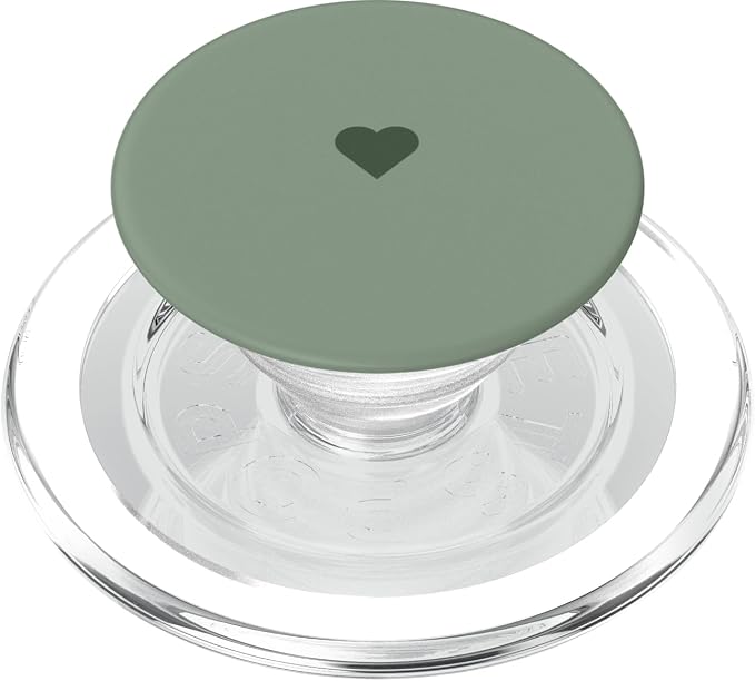 Calke Green Color Cute Heart Minimalist Love PopSockets PopWallet for MagSafe