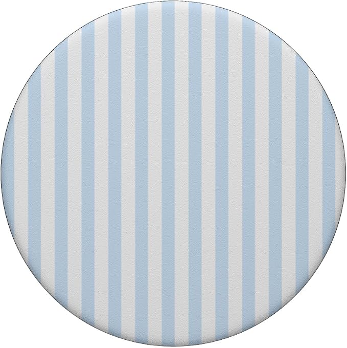 Striped White and Light Blue Geometric Vertical Lines PopSockets PopWallet for MagSafe