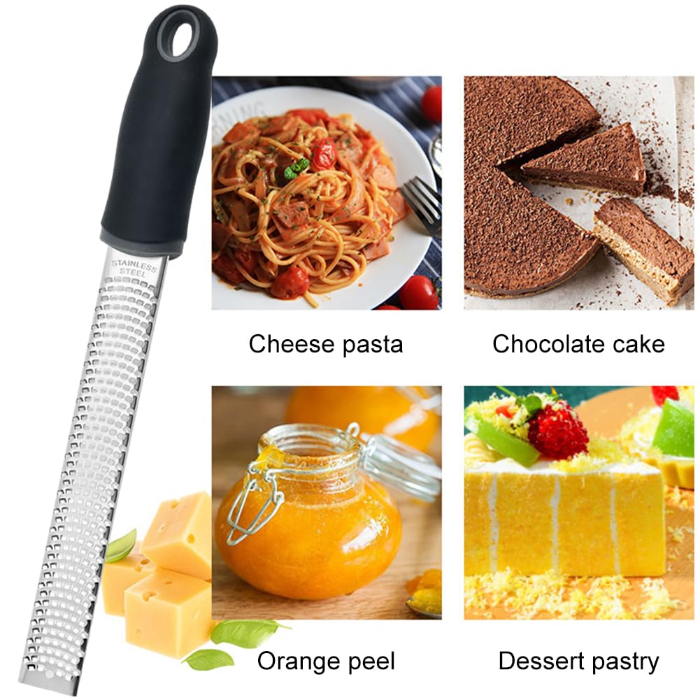 Restynic Lemon Zester Grater, Stainless Steel Fine Grater with Cover