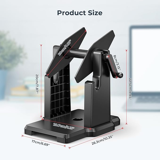 MUNBYN External Rolls Label Holder, 2 in 1 Fan-Fold Stack Paper Holder for Desktop Thermal Label Printer (Pack of 2)