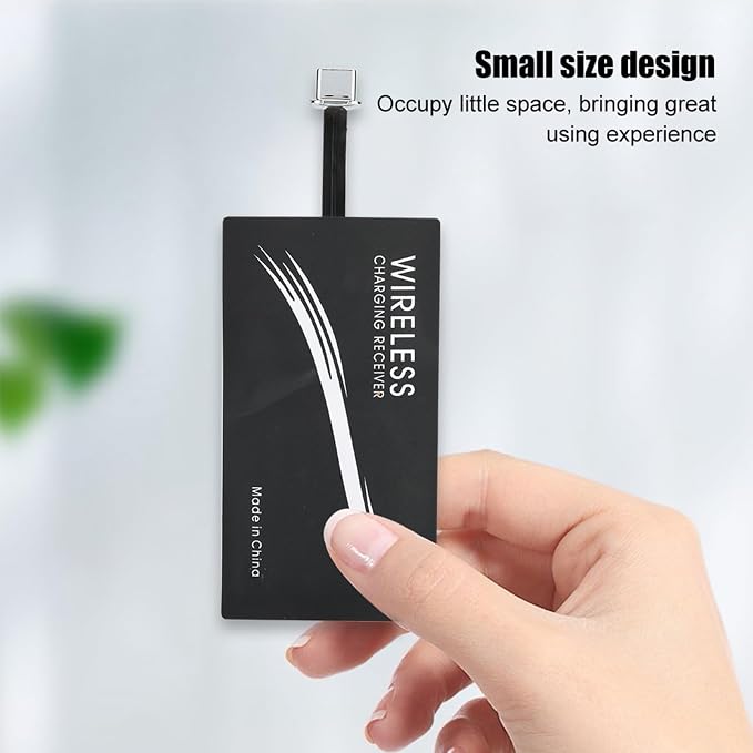 Wireless Charger Receiver 2Pcs Universal Type C Standard Wireless Charger Adapter Mobile Phone Sticker Charging Receiver for Android Mobile Phone
