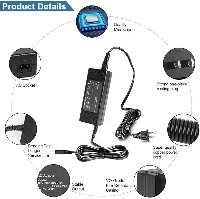 19V 90W AC Adapter Charger Compatible with Toshiba Satellite Pro A100-00K A100-00Y A100-01A