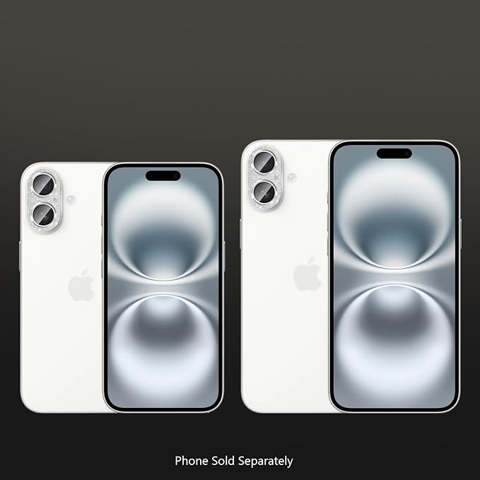 SAHARA - Ultra-Strong Camera Lens Protector for iPhone 16 Pro/16 Pro Max (2-Pack) Black (ZD00161)