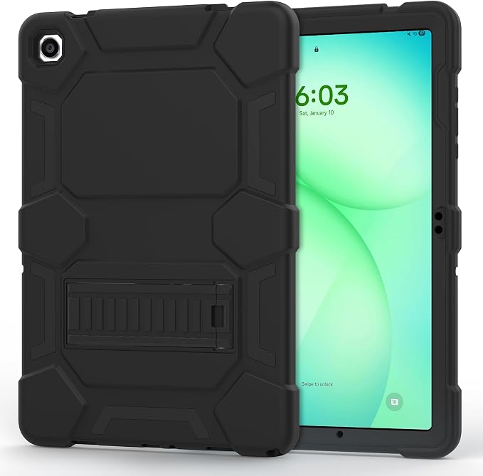 Case for Samsung Galaxy Tab A11+/A11 Plus 11” 2026 Samsung Galaxy Tab A9+/A9 Plus 11” 2024 Model Heavy Duty Shockproof Hard High Impact Protective Case Black