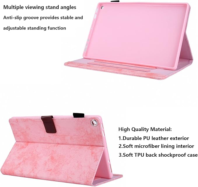 Kindle Fire HD 8 Tablet Case (8th/7th/6th Generation)Smart Stand Synthetic Leather Cover with Auto Wake/Sleep [Card &amp Pencil Holder] for 8 Amazon Fire HD 8 (2018/2017/2016) Blue Sea Beach
