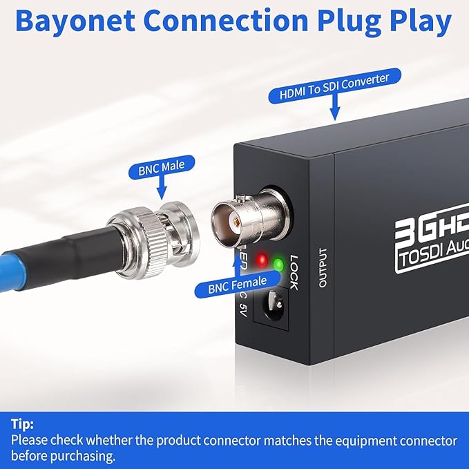 Superbat BNC SDI Cable 6ft, 3G/6G/12G (Belden 1694A) 75 Ohm BNC Male Cable Supports HD-SDI/3G-SDI /4K/8K Video,Precision SDI Jumper (1Pcs)