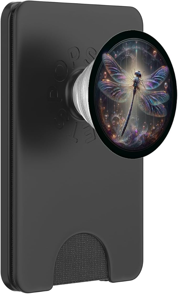 Cute Purple Dragonfly Beautiful Nature Graphic Art PopSockets PopGrip for MagSafe