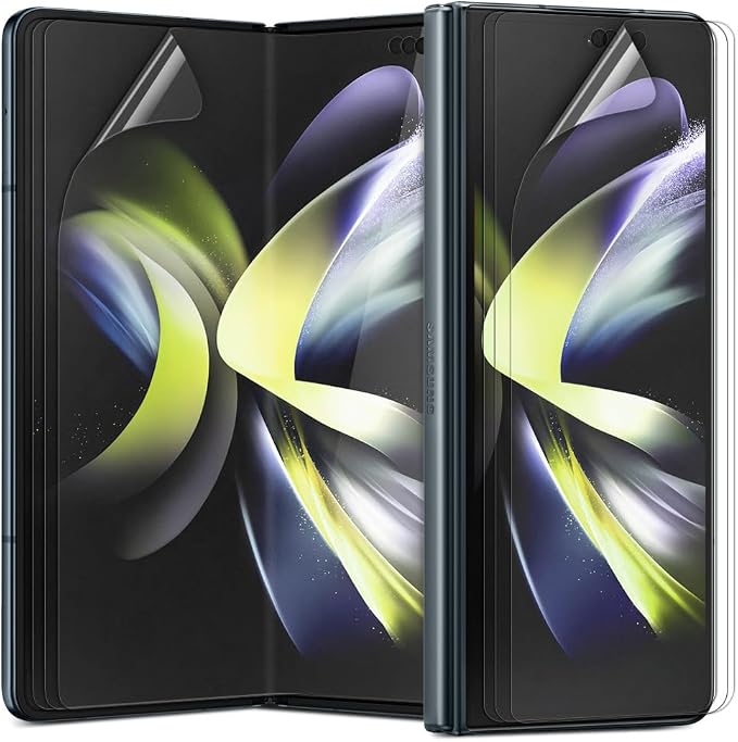 [3+3] for Samsung Galaxy Z Fold 3 Clear TPU+EPU Screen Protector [3 Pack Inside + 3 Pack Front] HD Clarity for Ultimate Protection Self-Healing Easy Installation with Alignment Jig